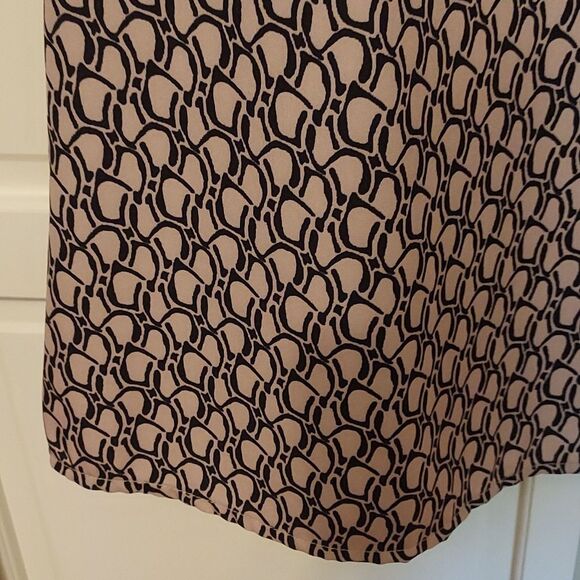 Pink and Black Dress print lightweight boho summer dress size m - Picture 8 of 10